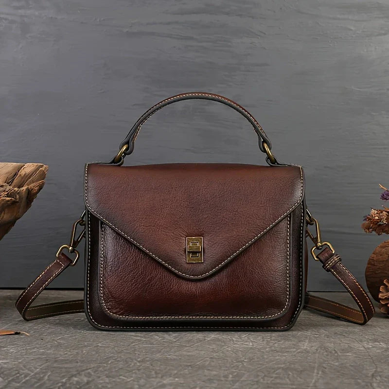 Borsa a tracolla retrò da donna in vera pelle