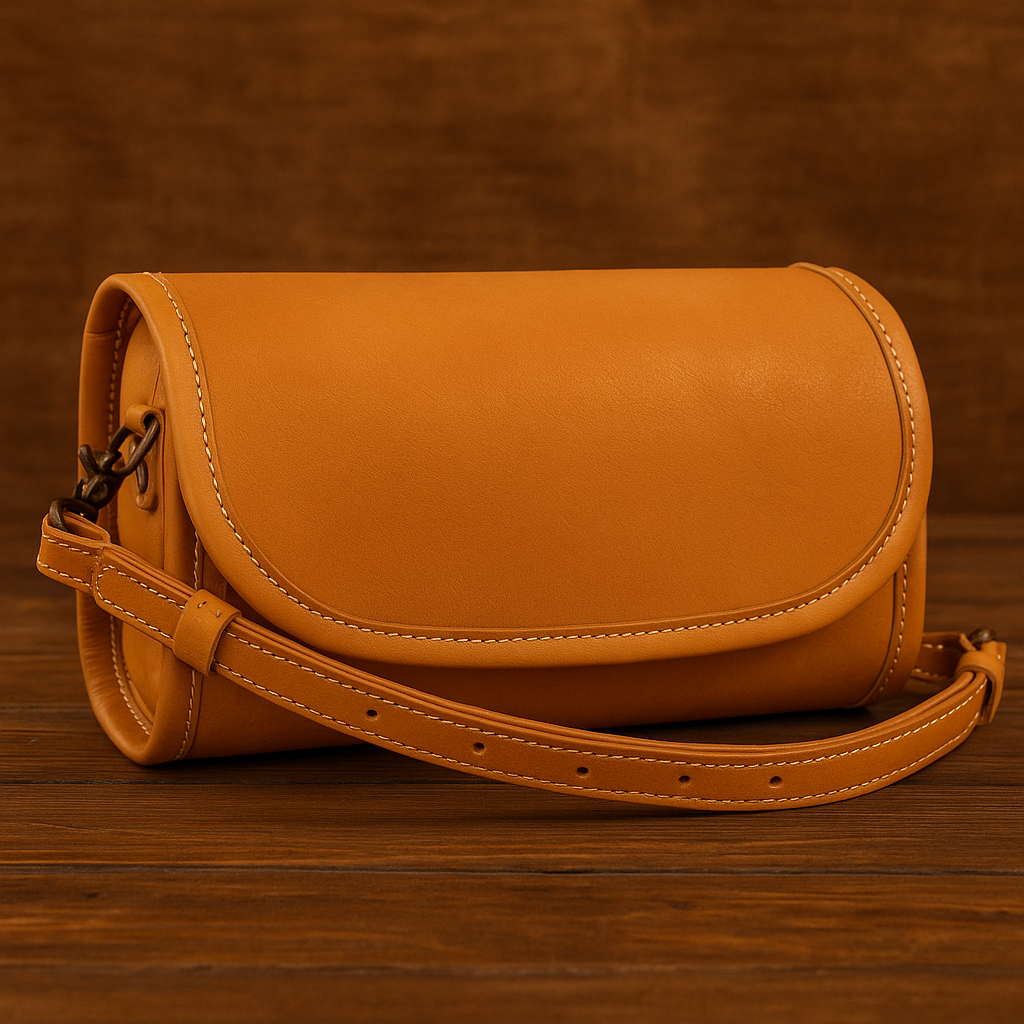 Borsa a tracolla in vera pelle in stile vintage per donna