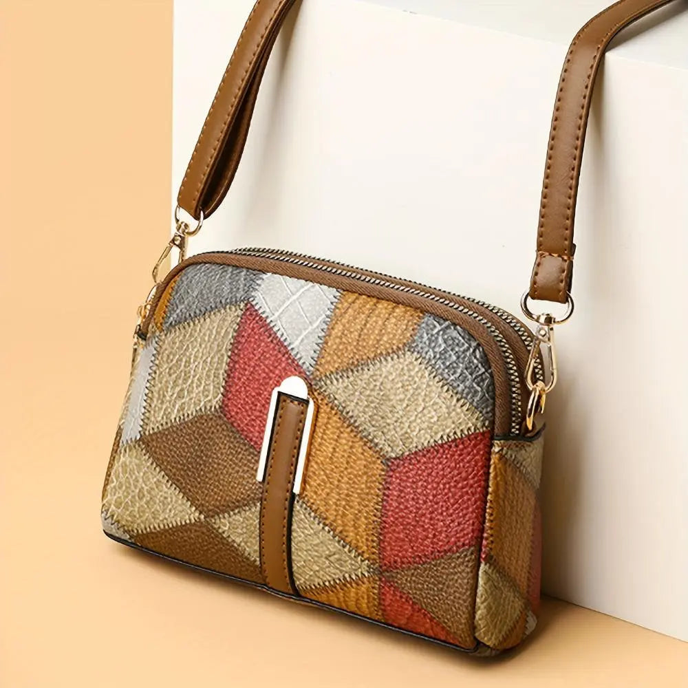 Mini borsa a tracolla Luna Patchwork