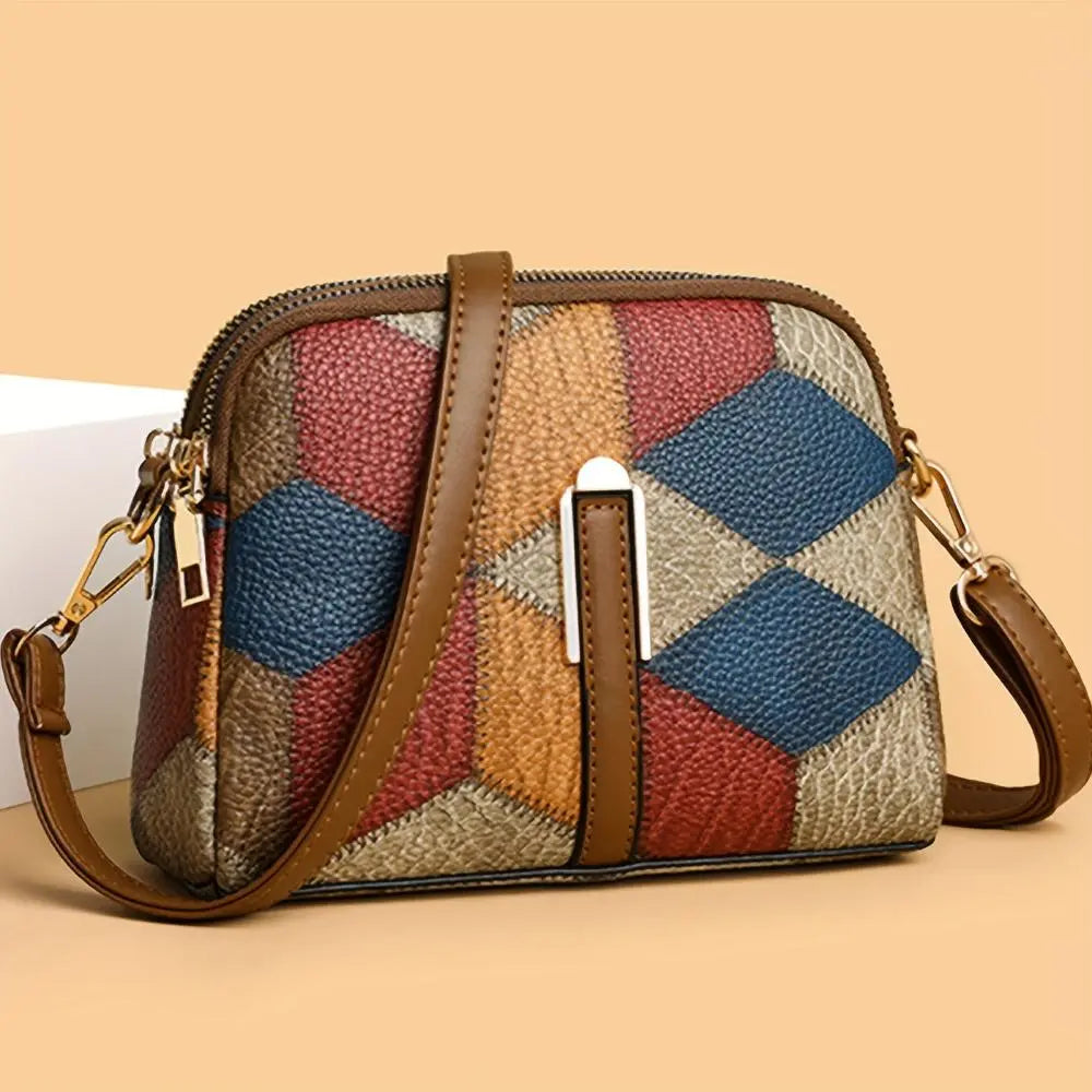Mini borsa a tracolla Luna Patchwork