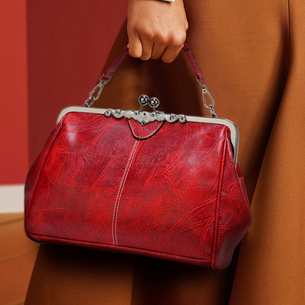 Borsa vintage con chiusura a bacio