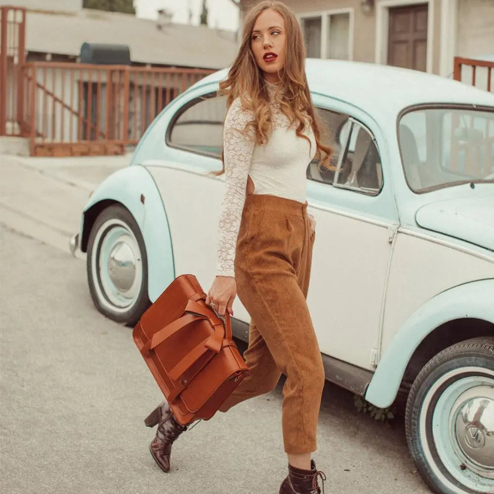 Borsa a tracolla vintage con fiocco