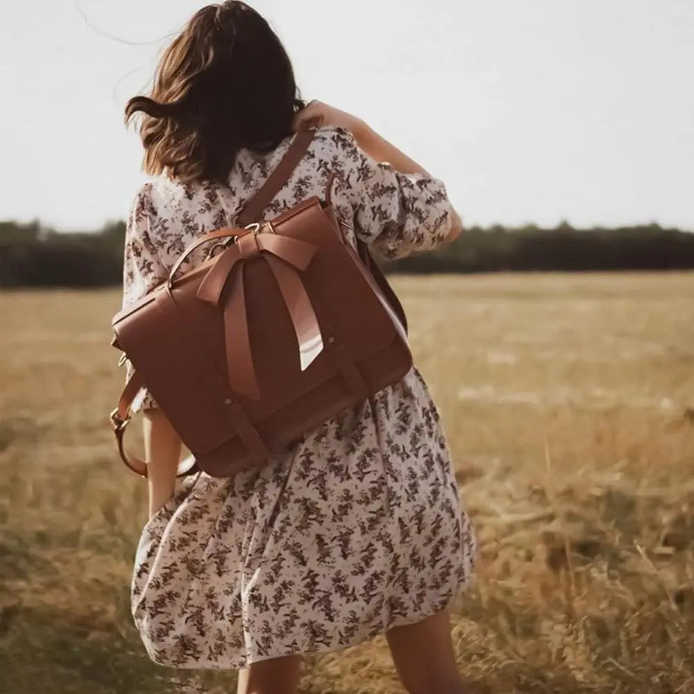 Borsa a tracolla vintage con fiocco