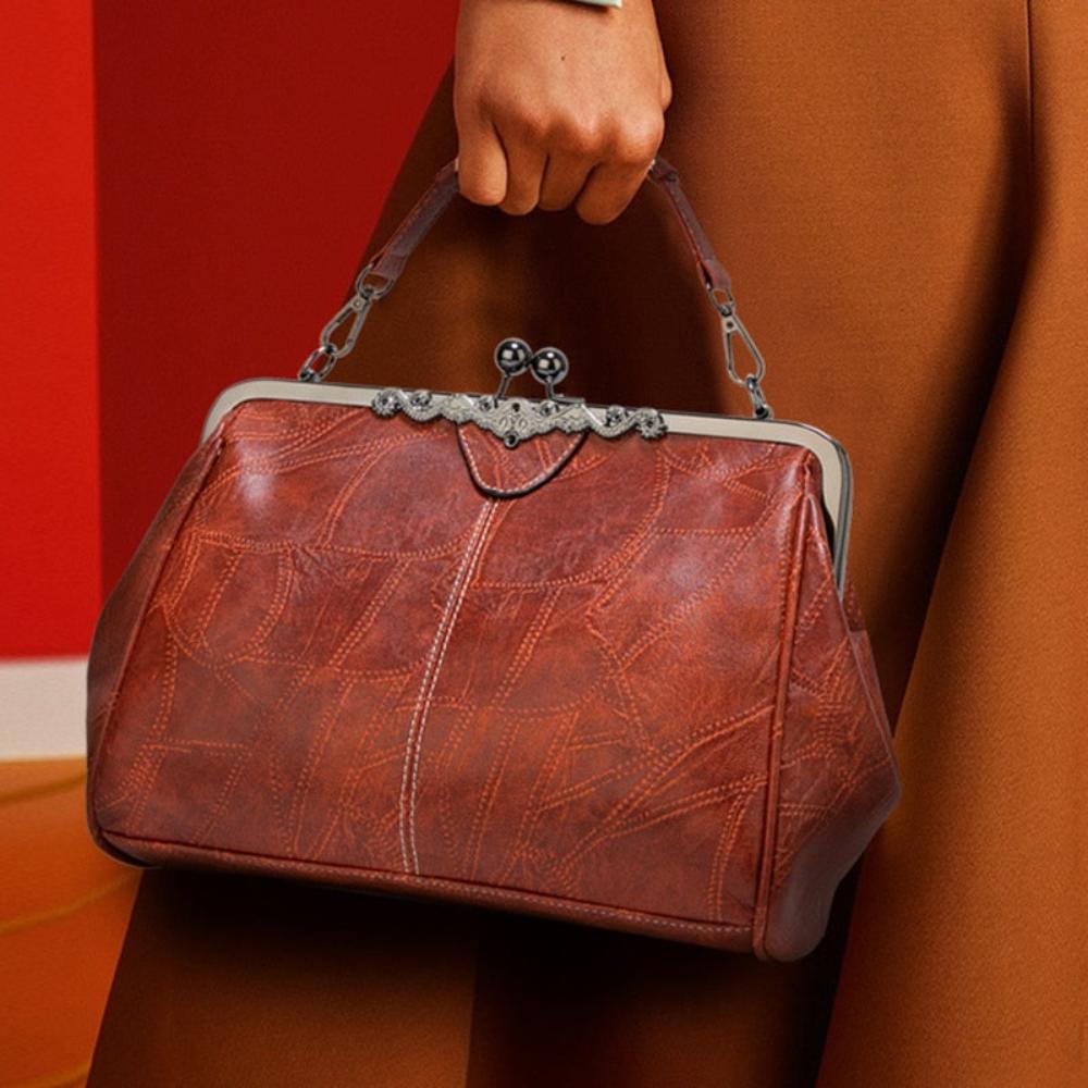 Borsa vintage con chiusura a bacio