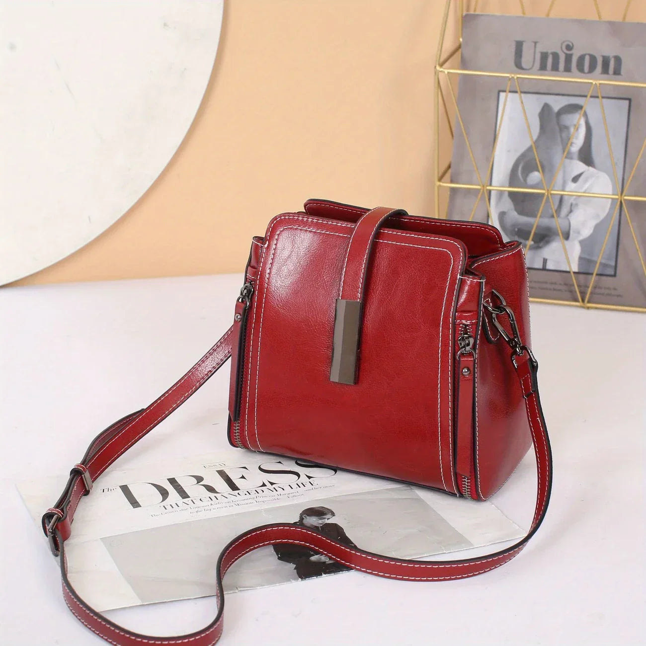 Borsa a tracolla da donna in vera pelle