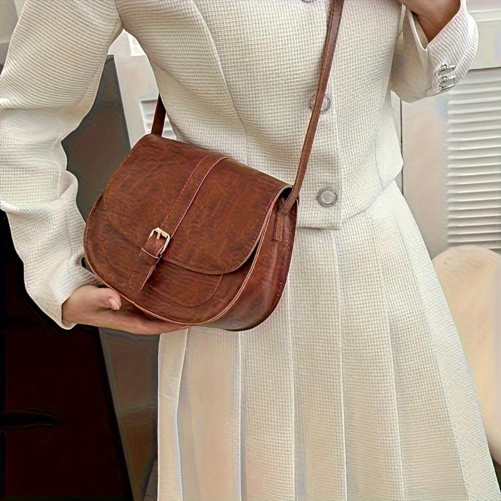 Borsa a tracolla Evelyn Classic Saddle