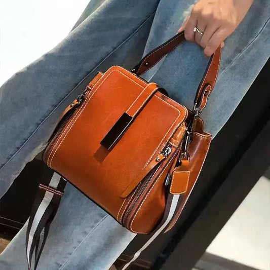 Elegante borsa a tracolla in vera pelle