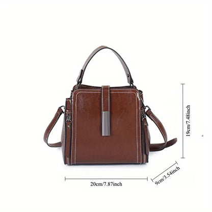 Elegante borsa a tracolla in vera pelle