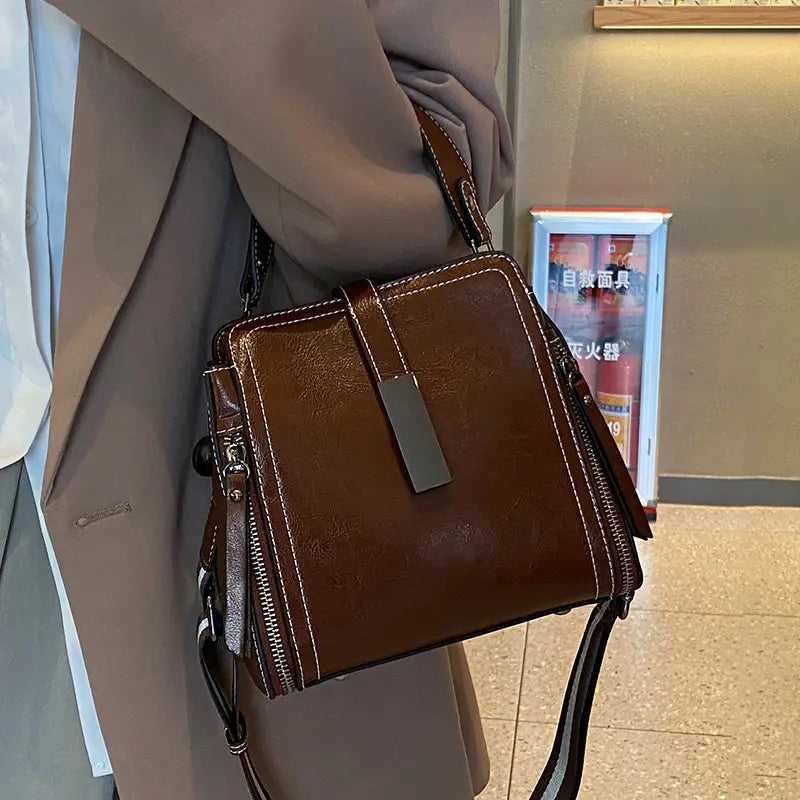 Borsa a tracolla retrò con tracolla regolabile