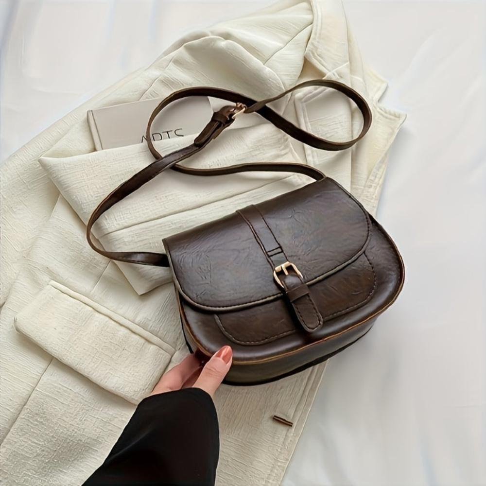 Borsa a tracolla Evelyn Classic Saddle