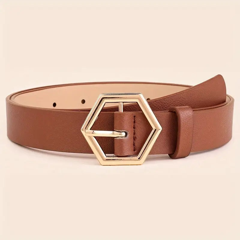 Fine line - Cintura classica da donna realizzata in vera pelle