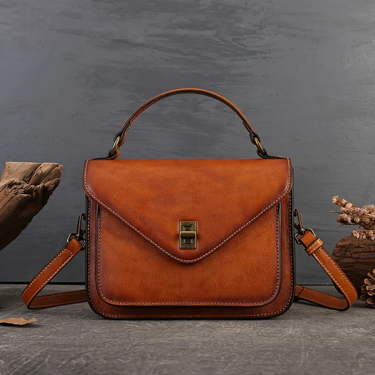 Borsa a tracolla retrò da donna in vera pelle