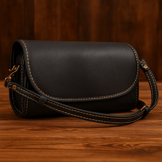 Borsa a tracolla in vera pelle in stile vintage per donna