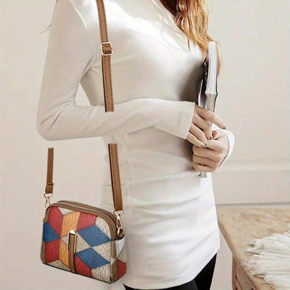 Mini borsa a tracolla Luna Patchwork