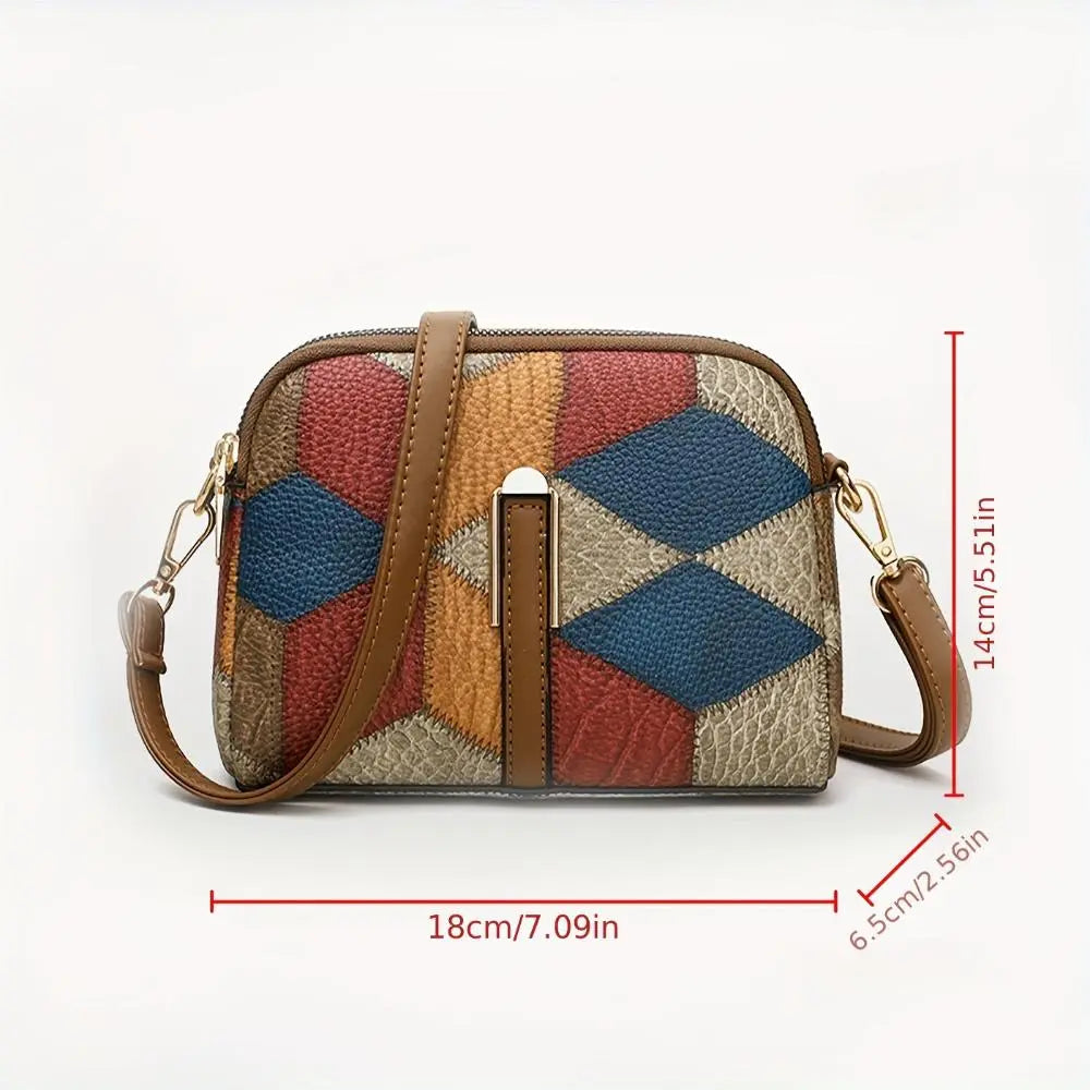 Mini borsa a tracolla Luna Patchwork