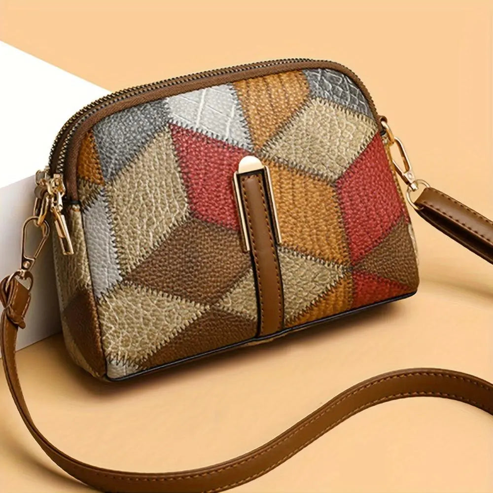 Mini borsa a tracolla Luna Patchwork