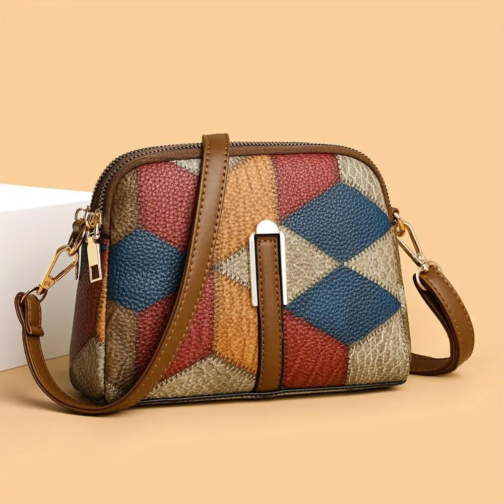 Mini borsa a tracolla Luna Patchwork