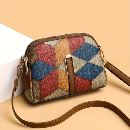 Mini borsa a tracolla Luna Patchwork