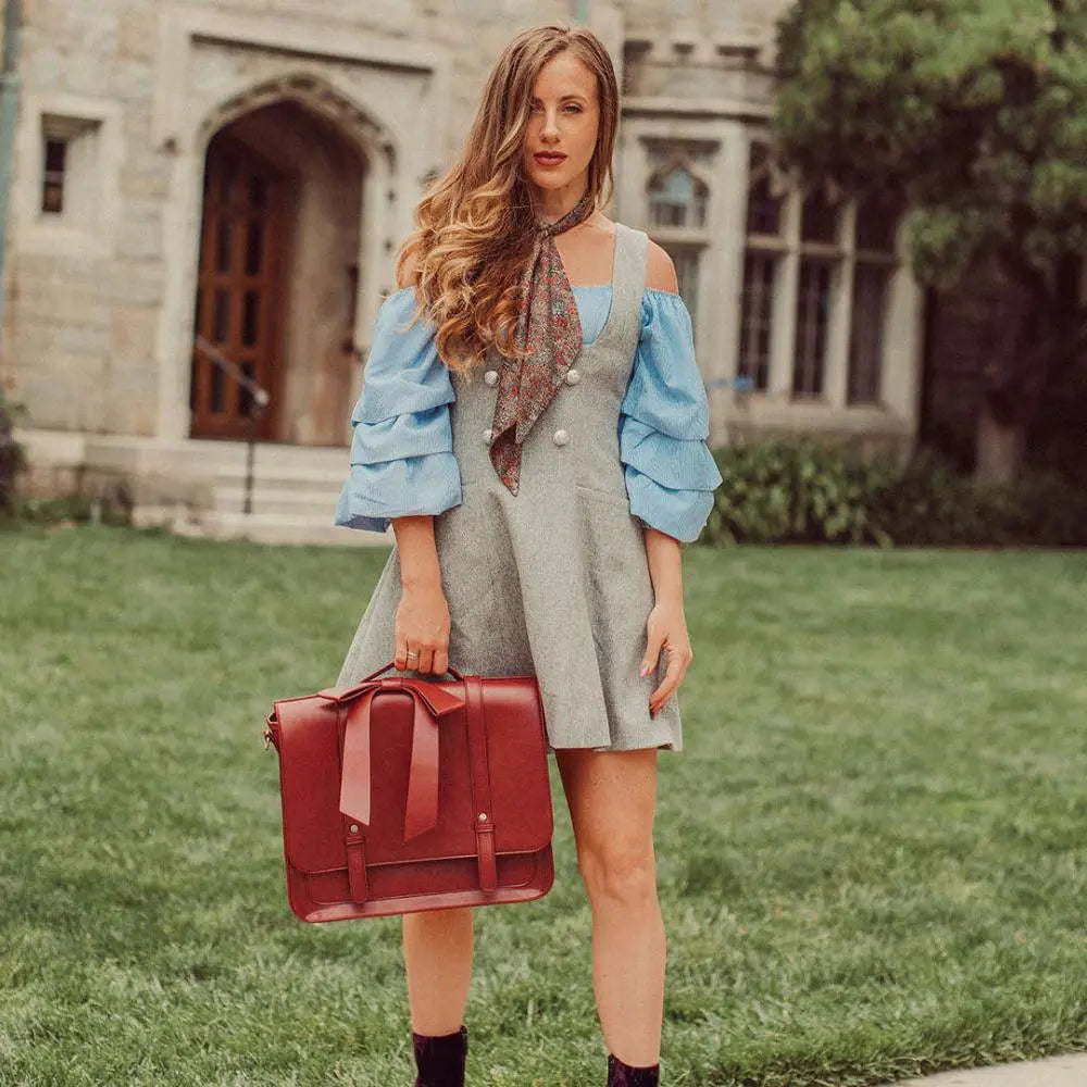 Borsa a tracolla vintage con fiocco