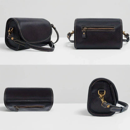 Borsa a tracolla in vera pelle in stile vintage per donna