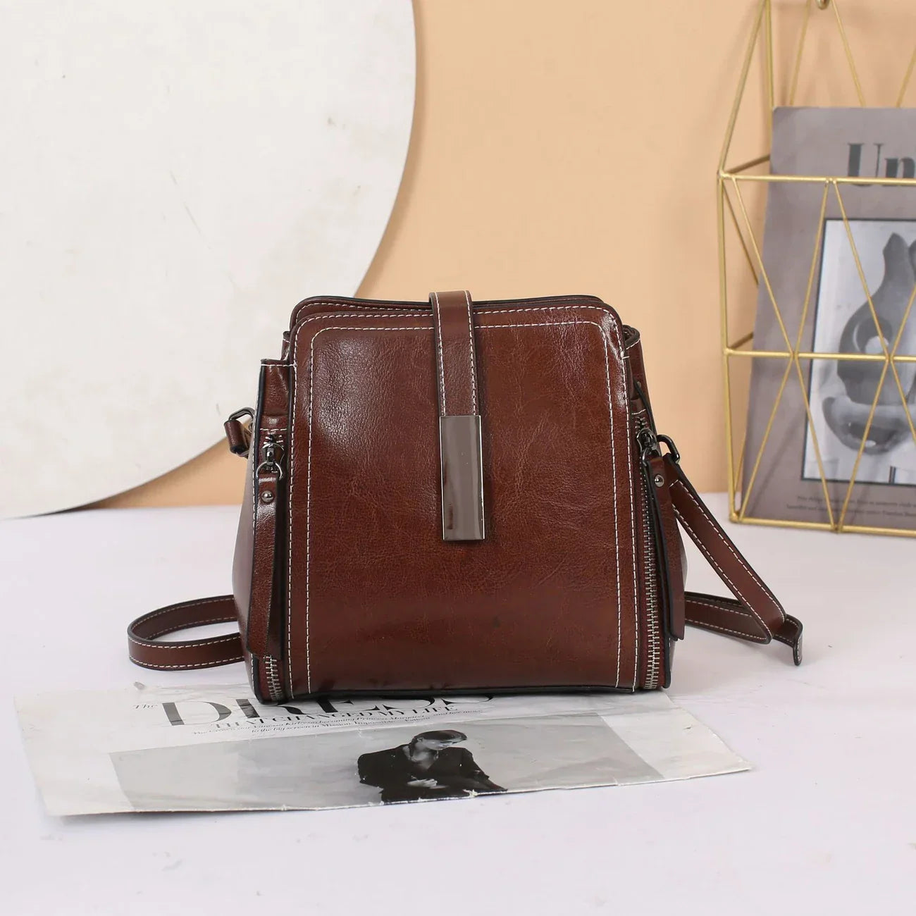 Borsa a tracolla da donna in vera pelle