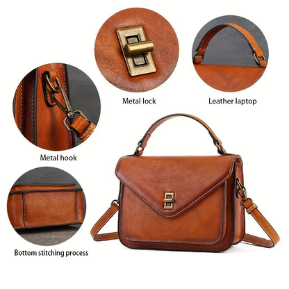 Borsa a tracolla retrò da donna in vera pelle